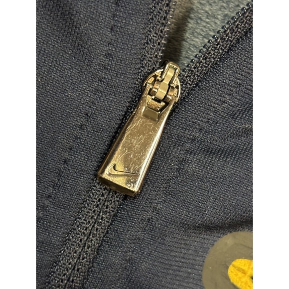 Nike 🔥Jordan Michigan Wolverines 🏀Mens Medium 💙🩶 Blue Gray 1/4 Zip Dri-Fit - Picture 4 of 7